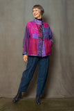 JACQUARD SILK KANTHA HIGH-NECK CROPPED JACKET