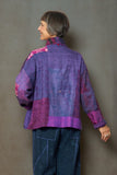 JACQUARD SILK KANTHA HIGH-NECK CROPPED JACKET