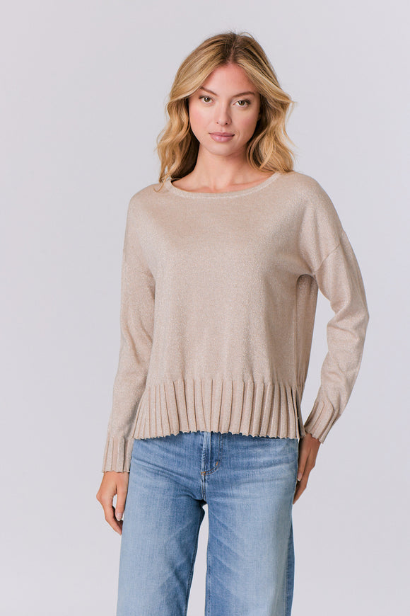 Rib Cotton Crewneck Sweater