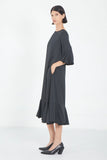 Kahlo Satin Black Block Dress