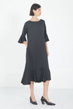 Kahlo Satin Black Block Dress
