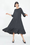Kahlo Satin Black Block Dress