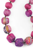 Vintage Silk Kantha Nuts Medium Necklace