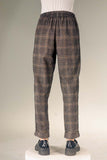Geisha Long Black Plaid Pant