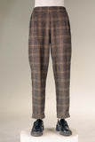 Geisha Long Black Plaid Pant