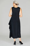 Silk Dress with side Cascade