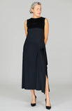 Silk Dress with side Cascade