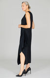 Silk Dress with side Cascade