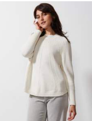 Chunky White Cotton Sweater