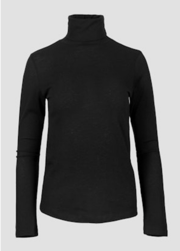 Cotton Cashmere Long Sleeve Turtleneck