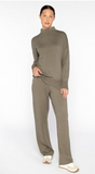 Double Knit High Low Funnel Neck Sweater