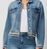 Stretch Denim Embroidered Jacket