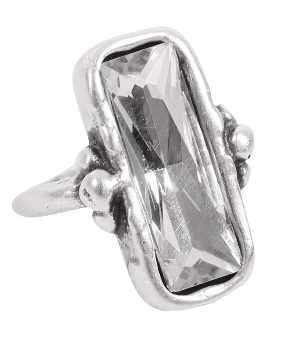 Handmade Crystal Brass Ring