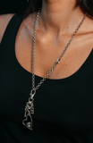 Handmade Heart Crystal Pewter Necklace