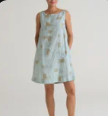 MODERN SHIFT DRESS BRUSH STROKE