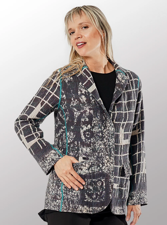 VINTAGE COTTON KANTHA BASIC JACKET