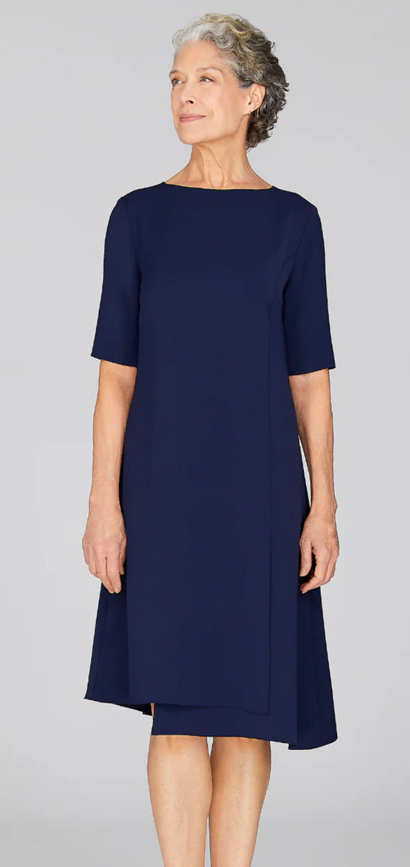 Elbow Sleeve Short Black Dress