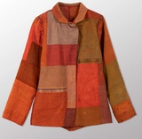 Cotton Silk SW Patch Kantha Simple Jacket