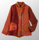 Cotton Silk SW Patch Kantha Simple Jacket