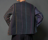 JEWEL WOVEN WITH VERTICAL PATCH KANTHA KAFTAN JACKET SHORT