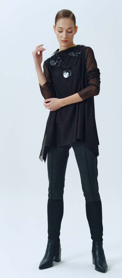 META Long Sleeve Mesh Tunic