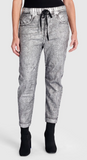 Metallic Boyfriend Jogger Jeans