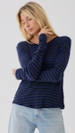 Lyocell Organic Cotton Stripe L/S Crewneck