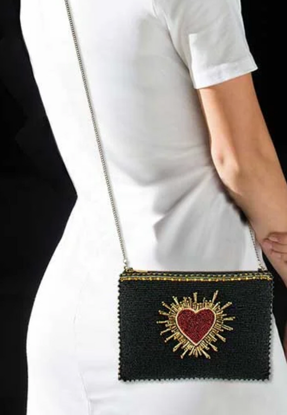 Affection Heart Mini Beaded Bag