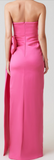 Strapless Long Gown Watermelon Pink