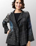 TIE DYE CIRCLE SHIBORI KANTHA SHORT JACKET