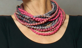 Vintage Silk Kantha 5 Strand Necklace