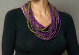 Vintage Silk Kantha 5 Strand Necklace