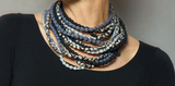Vintage Silk Kantha 5 Strand Necklace