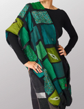 Tonal Tile Patch Kantha Infinity Scarf