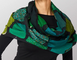 Tonal Tile Patch Kantha Infinity Scarf