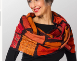 Tonal Tile Patch Kantha Infinity Scarf
