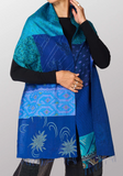 Vintage Silk Cotton Kantha Scarf Small