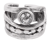Handmade Crystal Brass Ring