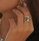 Handmade Crystal Brass Ring