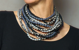 Vintage Silk Kantha 5 Strand Necklace