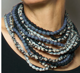 Vintage Silk Kantha 5 Strand Necklace