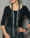 Vintage Silk Kantha 5 Strand Necklace