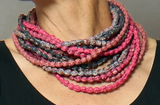 Vintage Silk Kantha 5 Strand Necklace