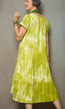 Ripple Tuck V-Neck Shaped Midi Dress