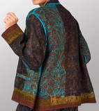 BAGH PRINT KANTHA KAFTAN JACKET SHORT