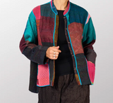 BAGH PRINT KANTHA KAFTAN JACKET SHORT