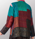 BAGH PRINT KANTHA KAFTAN JACKET SHORT
