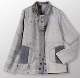 FRAYED PATCH KANTHA SIMPLE JKT