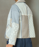 DUCK SUN DYE WITH PATCH KANTHA CROPPED BASIC JACKET