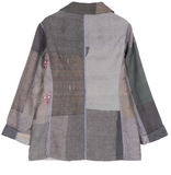 FRAYED PATCH KANTHA BASIC JACKET